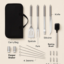 Stainless Steel BBQ Grill Tool Kit Grilling Utensils by LJGDeals