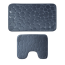 Pebble Pattern Bathroom Rugs Set with Non-Slip Backing by LJGDeals