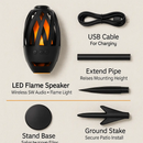 LED Flame Speakers Torch Wireless Speaker by LJGDeals