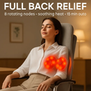Full Back Massager With Rolling Kneading Nodes Soothing Heating 3D Deep Tissue Shiatsu Chair Massage Pad For Lumbar Upper Lower Back Gift For Women Me by LJGDeals