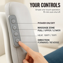 Full Back Massager With Rolling Kneading Nodes Soothing Heating 3D Deep Tissue Shiatsu Chair Massage Pad For Lumbar Upper Lower Back Gift For Women Me by LJGDeals