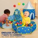 3-in-1 Crawl Tunnel Tent for Kids Playtime by LJGDeals