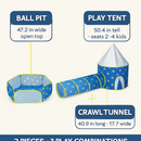 3-in-1 Crawl Tunnel Tent for Kids Playtime by LJGDeals