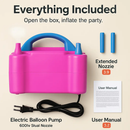 Balloon Pump for Party Decoration with Dual Nozzles by LJGDeals