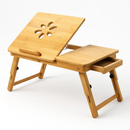 Bamboo Laptop Desk with Tilt Surface and Drawer by LJGDeals