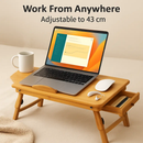 Bamboo Laptop Desk with Tilt Surface and Drawer by LJGDeals