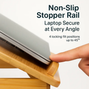 Bamboo Laptop Desk with Tilt Surface and Drawer by LJGDeals