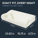 Bamboo Memory Foam Sleep Pillow Contoured Cervical Pillow by LJGDeals