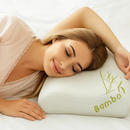 Bamboo Memory Foam Sleep Pillow Contoured Cervical Pillow by LJGDeals
