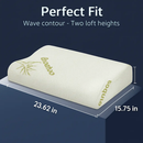 Bamboo Memory Foam Sleep Pillow Contoured Cervical Pillow by LJGDeals