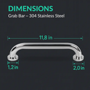 Bath Grab Bar Stainless Steel Safety Handle by LJGDeals