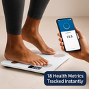 Smart Digital Scale For Body Weight High Accuracy BMI Weight Scale Full Body Composition Analysis Sync with APP 4mm Tempered Glass 397LBS Capacity LCD by LJGDeals