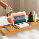 Bathtub Caddy Tray Crafted Bamboo Bath Tray Table Extendable Reading Rack Tablet Phone Holder Wine Glass Holder Shelf Desk Bathroom Spa by LJGDeals