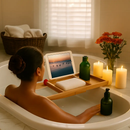 Bathtub Caddy Tray Crafted Bamboo Bath Tray Table Extendable Reading Rack Tablet Phone Holder Wine Glass Holder Shelf Desk Bathroom Spa by LJGDeals