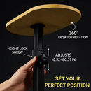 C-Shaped Bathtub Tray Table with Adjustable Height by LJGDeals