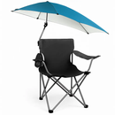 Foldable Beach Chair with Adjustable Canopy & Cup Holder by LJGDeals