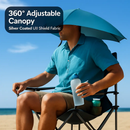 Foldable Beach Chair with Adjustable Canopy & Cup Holder by LJGDeals