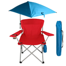 Foldable Beach Chair with Adjustable Canopy & Cup Holder by LJGDeals