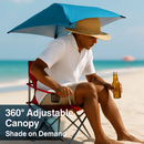 Foldable Beach Chair with Adjustable Canopy & Cup Holder by LJGDeals