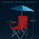 Foldable Beach Chair with Adjustable Canopy & Cup Holder by LJGDeals