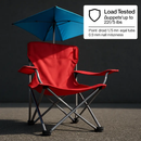 Foldable Beach Chair with Adjustable Canopy & Cup Holder by LJGDeals