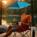 Foldable Beach Chair with Adjustable Canopy & Cup Holder by LJGDeals