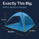 Beach Tent Outdoor Waterproof Tent Canopy for 4-6 Person with 3 Door Openings Carrying Bag UPF50+ Easy Setup for Beach Picnic Camping Hiking Adventure by LJGDeals