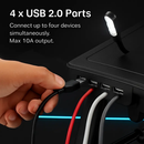 Foldable Laptop Table Bed Notebook Desk w/Cooling Fan Mouse Board LED light 4 x USB Ports Breakfast Snacking Tray with Storage Groove For Home Office by LJGDeals