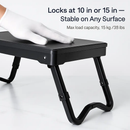 Foldable Laptop Table Bed Notebook Desk w/Cooling Fan Mouse Board LED light 4 x USB Ports Breakfast Snacking Tray with Storage Groove For Home Office by LJGDeals