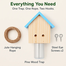Wood Carpenter Bee Trap for Outdoor Pine Wood - Hanging by LJGDeals