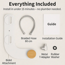Bidet Attachment with Dual Nozzles and Water Flow Control by LJGDeals