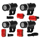 Bike Front and Rear Light Set for Secure Handlebar Mounting by LJGDeals