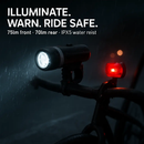 Bike Front and Rear Light Set for Secure Handlebar Mounting by LJGDeals