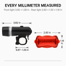 Bike Front and Rear Light Set for Secure Handlebar Mounting by LJGDeals