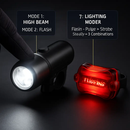 Bike Front and Rear Light Set for Secure Handlebar Mounting by LJGDeals