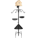 94Inch Squirrel Proof Bird Feeder Pole Heavy-Duty Bird House Pole Outdoor Bird Feeding Station with 5 Adjustable Heights 4 Shepherd Hooks Top & Side by LJGDeals