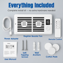 Register Booster Fan Smart AC Vent Booster Fan Fits 4" x 10" Register Holes with 3 Modes 10 Speeds 2H/4H Timer LCD Screen 2 Scent Diffuser Slots Remot by LJGDeals