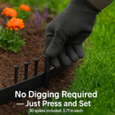 Non-Digging Plastic Garden Edging Kit for Lawn and Flower Beds by LJGDeals