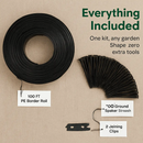 Non-Digging Plastic Garden Edging Kit for Lawn and Flower Beds by LJGDeals
