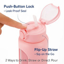 Glass Water Bottle with Straw and Time Marker by LJGDeals