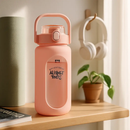 Glass Water Bottle with Straw and Time Marker by LJGDeals