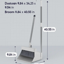 4-in-1 Upright Broom and Dustpan Set - Stainless Steel Handle by LJGDeals