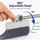 4-in-1 Upright Broom and Dustpan Set - Stainless Steel Handle by LJGDeals