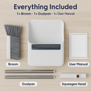 4-in-1 Upright Broom and Dustpan Set - Stainless Steel Handle by LJGDeals