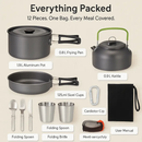 Camping Cookware Set for Outdoor Hiking and Picnics by LJGDeals
