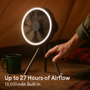 Portable Camping Fan with 3 Speeds and Rechargeable Battery by LJGDeals