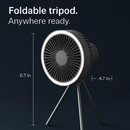 Portable Camping Fan with 3 Speeds and Rechargeable Battery by LJGDeals