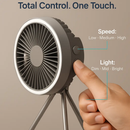 Portable Camping Fan with 3 Speeds and Rechargeable Battery by LJGDeals