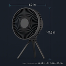 Portable Camping Fan with 3 Speeds and Rechargeable Battery by LJGDeals