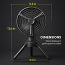 Portable Camping Fan with LED Light and Lantern by LJGDeals